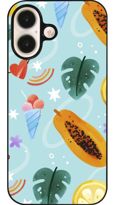 iPhone 16 Case Hülle - Summer 2025 Pattern papaya
