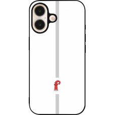 iPhone 16 Case Hülle - Silikon schwarz Kanton BL weiss