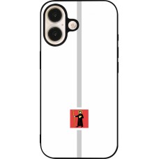 iPhone 16 Case Hülle - Silikon schwarz Kanton GL weiss