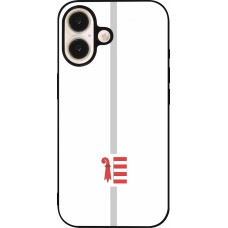 iPhone 16 Case Hülle - Silikon schwarz Kanton JU weiss