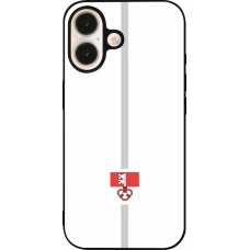 iPhone 16 Case Hülle - Silikon schwarz Kanton OW weiss