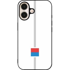 iPhone 16 Case Hülle - Silikon schwarz Kanton TI weiss