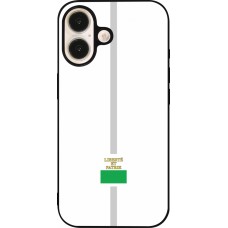 iPhone 16 Case Hülle - Silikon schwarz Kanton VD weiss