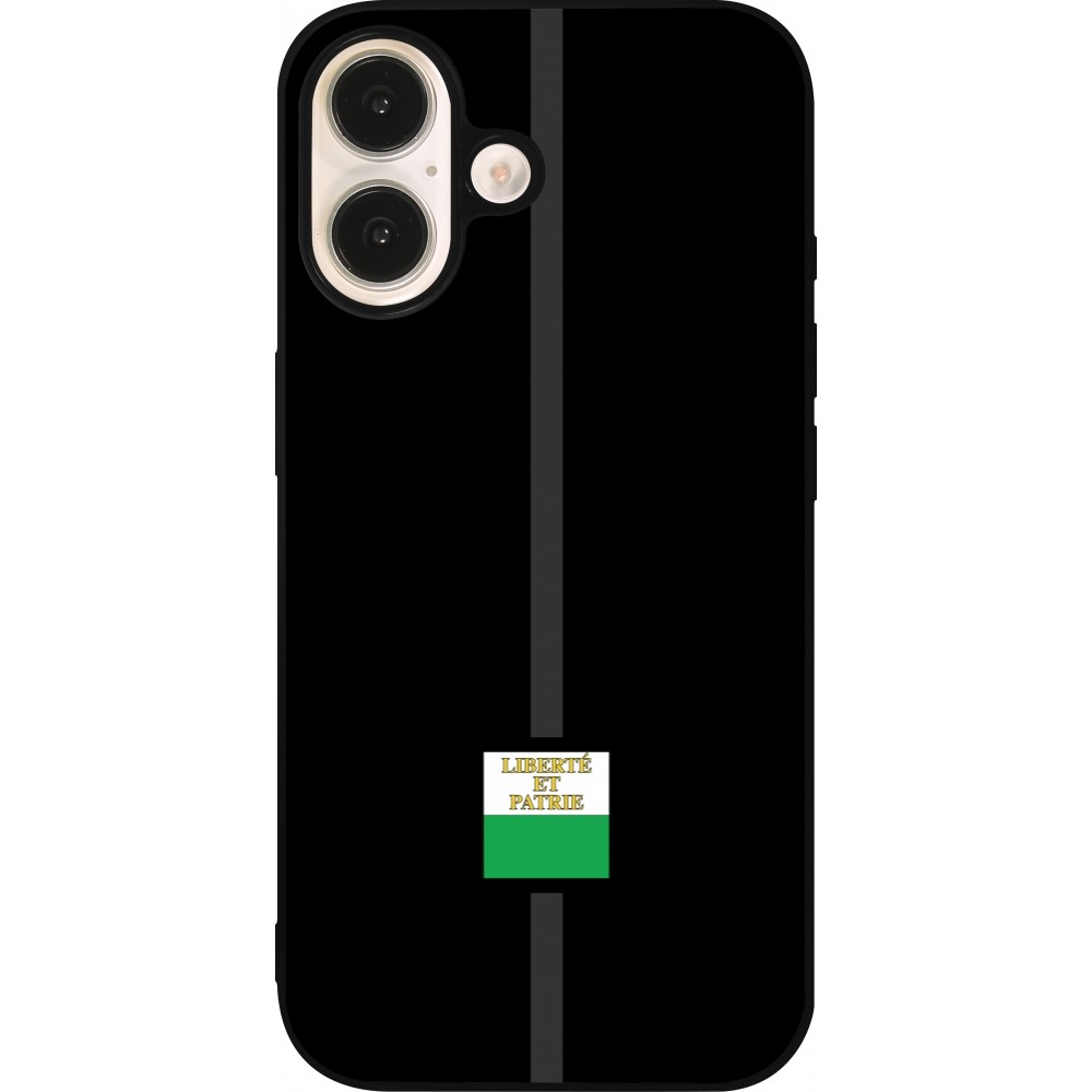 iPhone 16 Case Hülle - Silikon schwarz Kanton VD schwarz