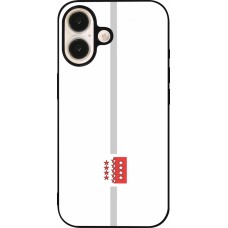 iPhone 16 Case Hülle - Silikon schwarz Kanton VS weiss