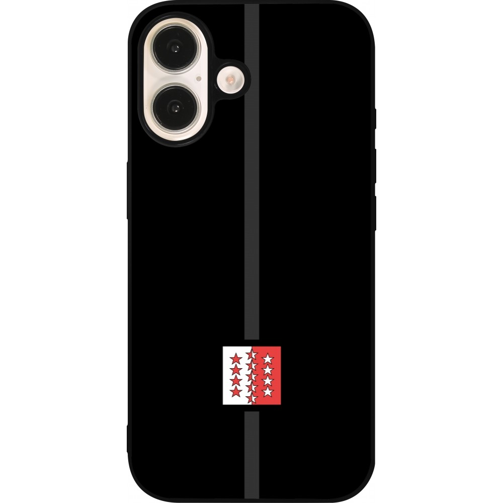 iPhone 16 Case Hülle - Silikon schwarz Kanton VS schwarz