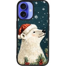iPhone 16 Case Hülle - Silikon schwarz Christmas 25 Bear