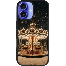 iPhone 16 Case Hülle - Silikon schwarz Christmas 25 Carousel
