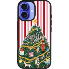 iPhone 16 Case Hülle - Silikon schwarz Christmas 25 Happy Holiday