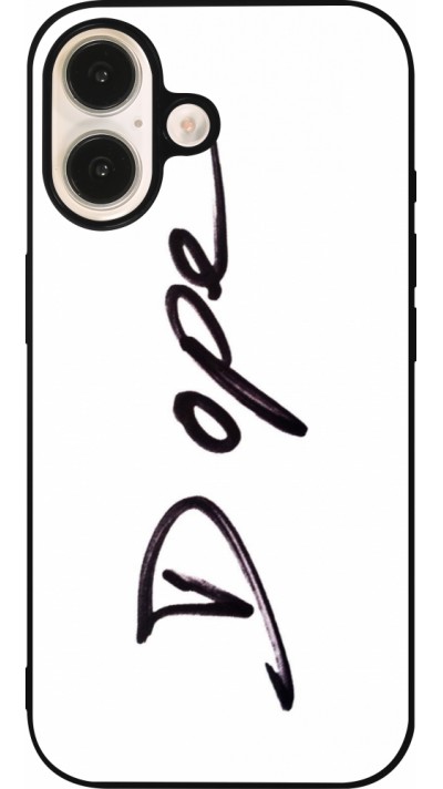 iPhone 16 Case Hülle - Silikon schwarz Dope