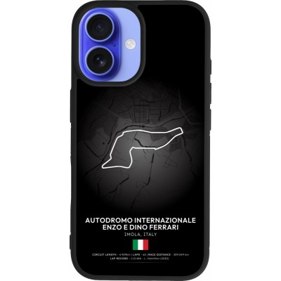 iPhone 16 Case Hülle - Silikon schwarz F1 Track 2025 Emilia-Rogmana