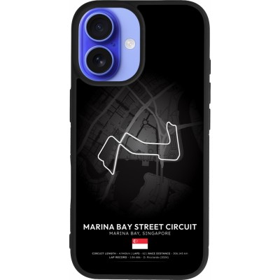 iPhone 16 Case Hülle - Silikon schwarz F1 Track 2025 Singapore