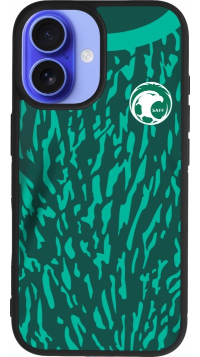 iPhone 16 Case Hülle - Silikon schwarz Saudi-Arabien 2022 personalisierbares Fussballtrikot