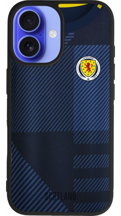iPhone 16 Case Hülle - Silikon schwarz Schottland personalisierbares Fussballtrikot