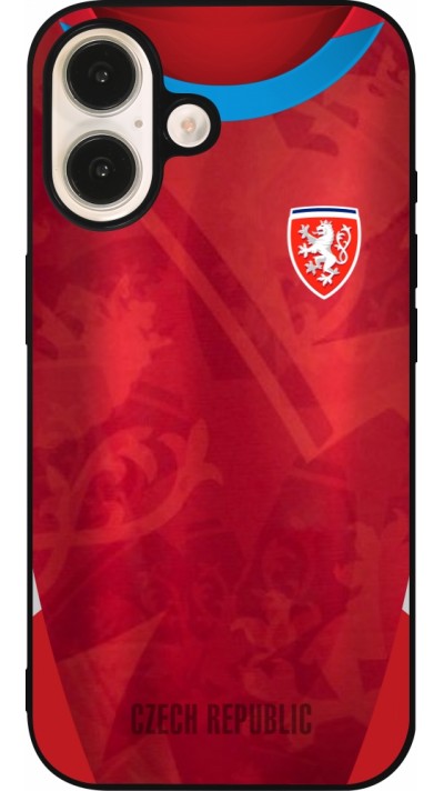 iPhone 16 Case Hülle - Silikon schwarz Tschechische Republik personalisierbares Fussballtrikot iPhone 16 Case Hülle - Silikon schwarz Tschechische Republik personalisierbares Fussballtrikot