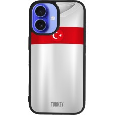 iPhone 16 Case Hülle - Silikon schwarz Türkei personalisierbares Fussballtrikot