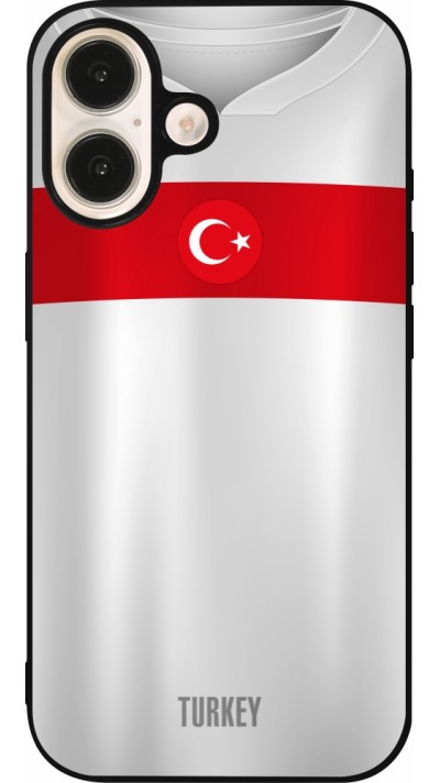iPhone 16 Case Hülle - Silikon schwarz Türkei personalisierbares Fussballtrikot iPhone 16 Case Hülle - Silikon schwarz Türkei personalisierbares Fussballtrikot