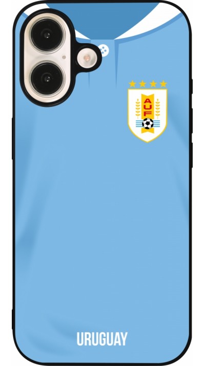 iPhone 16 Case Hülle - Silikon schwarz Uruguay 2022 personalisierbares Fussballtrikot iPhone 16 Case Hülle - Silikon schwarz Uruguay 2022 personalisierbares Fussballtrikot