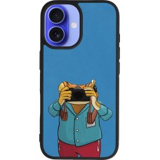 iPhone 16 Case Hülle - Silikon schwarz Frog with camera DTMF