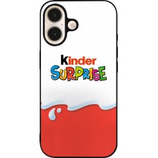 iPhone 16 Case Hülle - Silikon schwarz Kinder Surprise