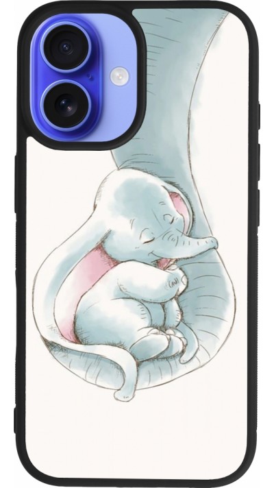 iPhone 16 Case Hülle - Silikon schwarz Mom 1903