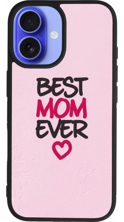 iPhone 16 Case Hülle - Silikon schwarz Mom 2023 best Mom ever pink