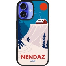 iPhone 16 Case Hülle - Silikon schwarz Nendaz Cabane Ski