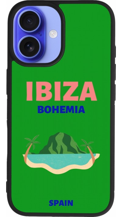 iPhone 16 Case Hülle - Silikon schwarz Pop Summer Destination Ibiza