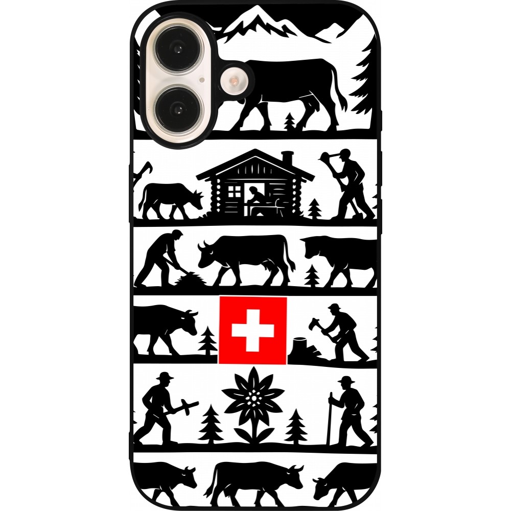 iPhone 16 Case Hülle - Silikon schwarz Poya Schweiz 1