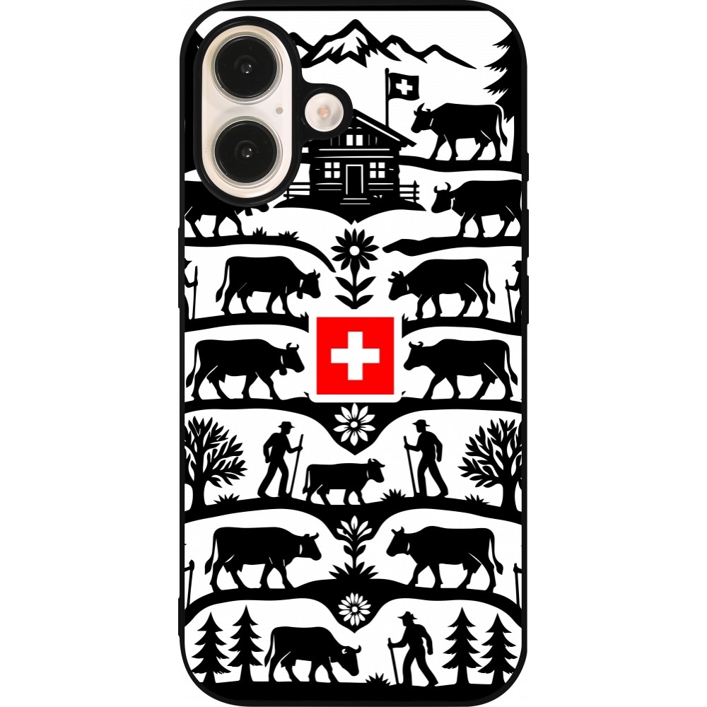 iPhone 16 Case Hülle - Silikon schwarz Poya Schweiz 3