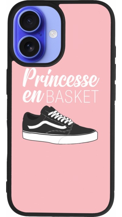 iPhone 16 Case Hülle - Silikon schwarz princesse en basket