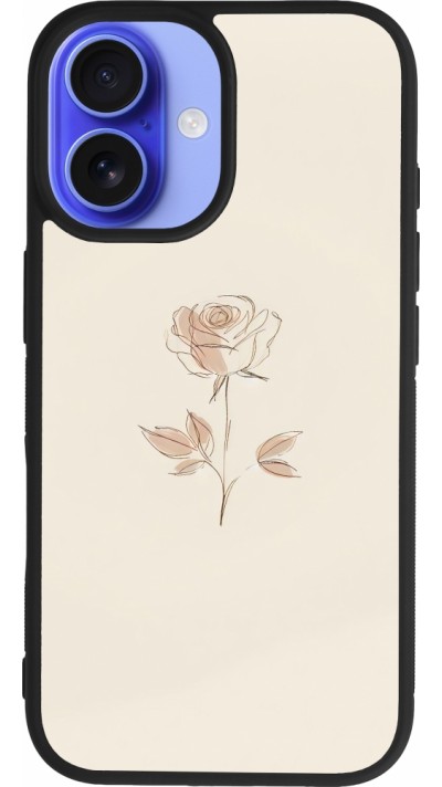 iPhone 16 Case Hülle - Silikon schwarz Rosa Sand Minimalistisch