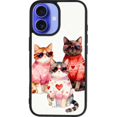 iPhone 16 Case Hülle - Silikon schwarz Saint Valentines Day 26 Cat Love