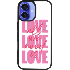 iPhone 16 Case Hülle - Silikon schwarz Saint Valentines Day 26 Love all we need is