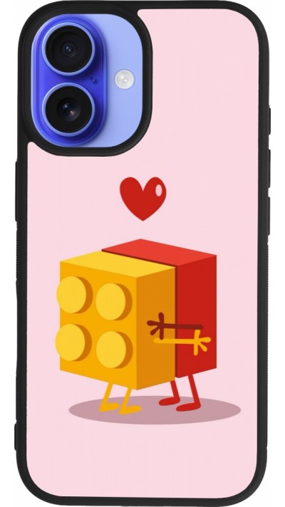 Coque iPhone 16 - Silicone rigide noir Saint Valentines Day 26 Puzzle