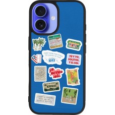 iPhone 16 Case Hülle - Silikon schwarz Seals of the Dominican Republic DTMF