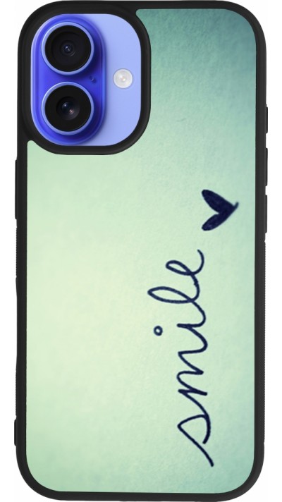 iPhone 16 Case Hülle - Silikon schwarz Smile