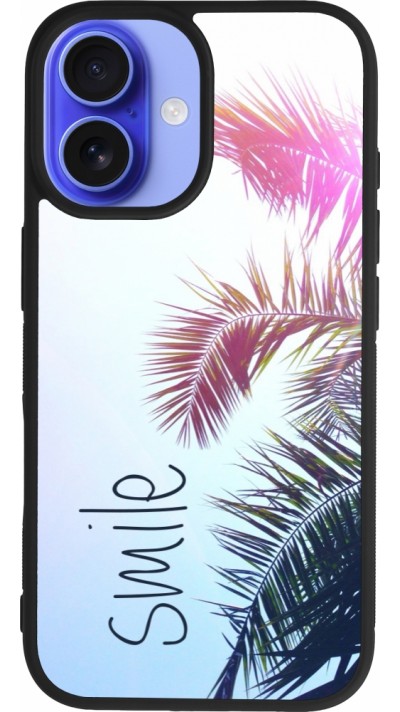 iPhone 16 Case Hülle - Silikon schwarz Smile 05