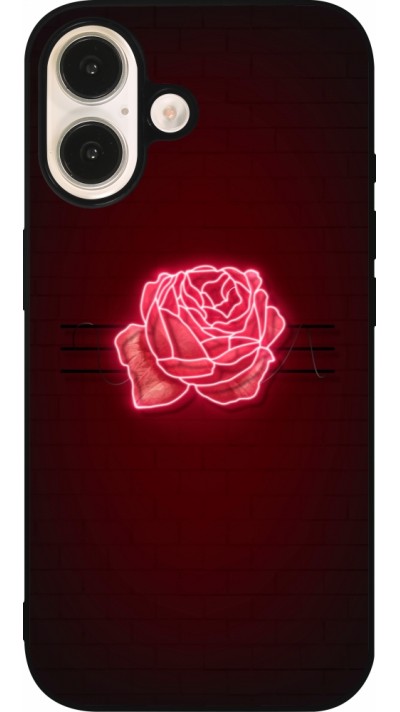 iPhone 16 Case Hülle - Silikon schwarz Spring 23 neon rose