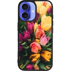 iPhone 16 Case Hülle - Silikon schwarz Bouquet of tulips Spring 2026
