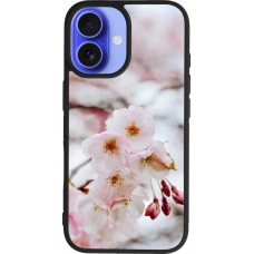 iPhone 16 Case Hülle - Silikon schwarz Cherry tree Spring 2026