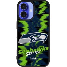 iPhone 16 Case Hülle - Silikon schwarz Super Bowl 26 Seattle 2