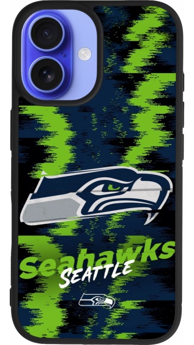 iPhone 16 Case Hülle - Silikon schwarz Super Bowl 26 Seattle 2