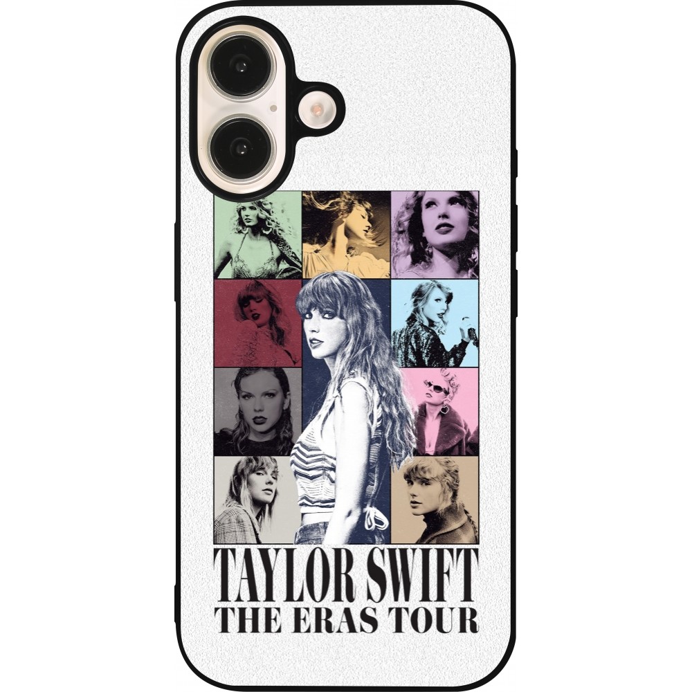 iPhone 16 Case Hülle - Silikon schwarz Taylor Swift The Eras Tour