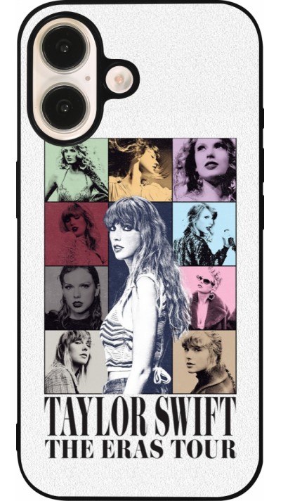 iPhone 16 Case Hülle - Silikon schwarz Taylor Swift The Eras Tour