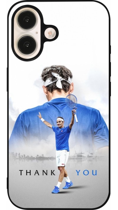 iPhone 16 Case Hülle - Silikon schwarz Thank you Roger