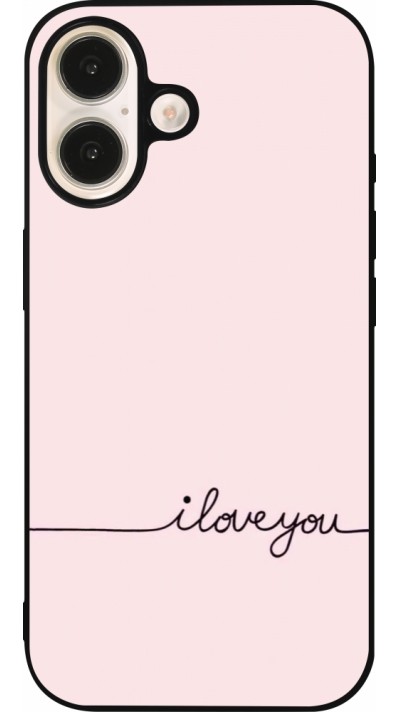 iPhone 16 Case Hülle - Silikon schwarz Valentine 2023 i love you writing iPhone 16 Case Hülle - Silikon schwarz Valentine 2023 i love you writing
