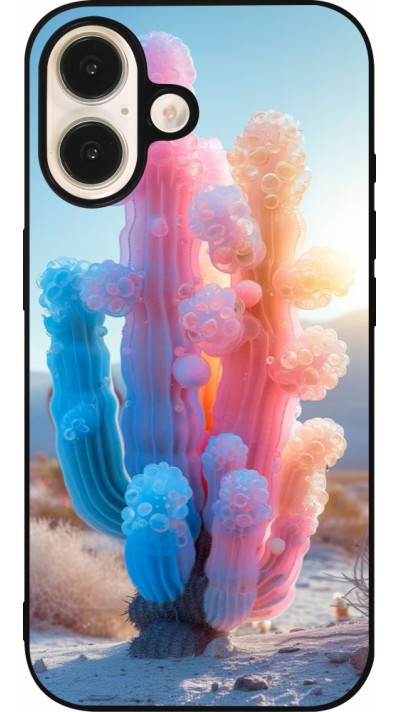 iPhone 16 Case Hülle - Silikon schwarz Artificial vegetation 2025