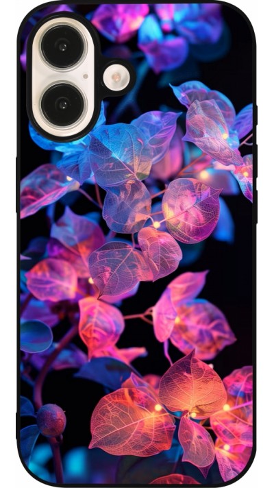 iPhone 16 Case Hülle - Silikon schwarz Artificial vegetation 2025