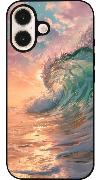 iPhone 16 Case Hülle - Silikon schwarz Wave Sunset iPhone 16 Case Hülle - Silikon schwarz Wave Sunset